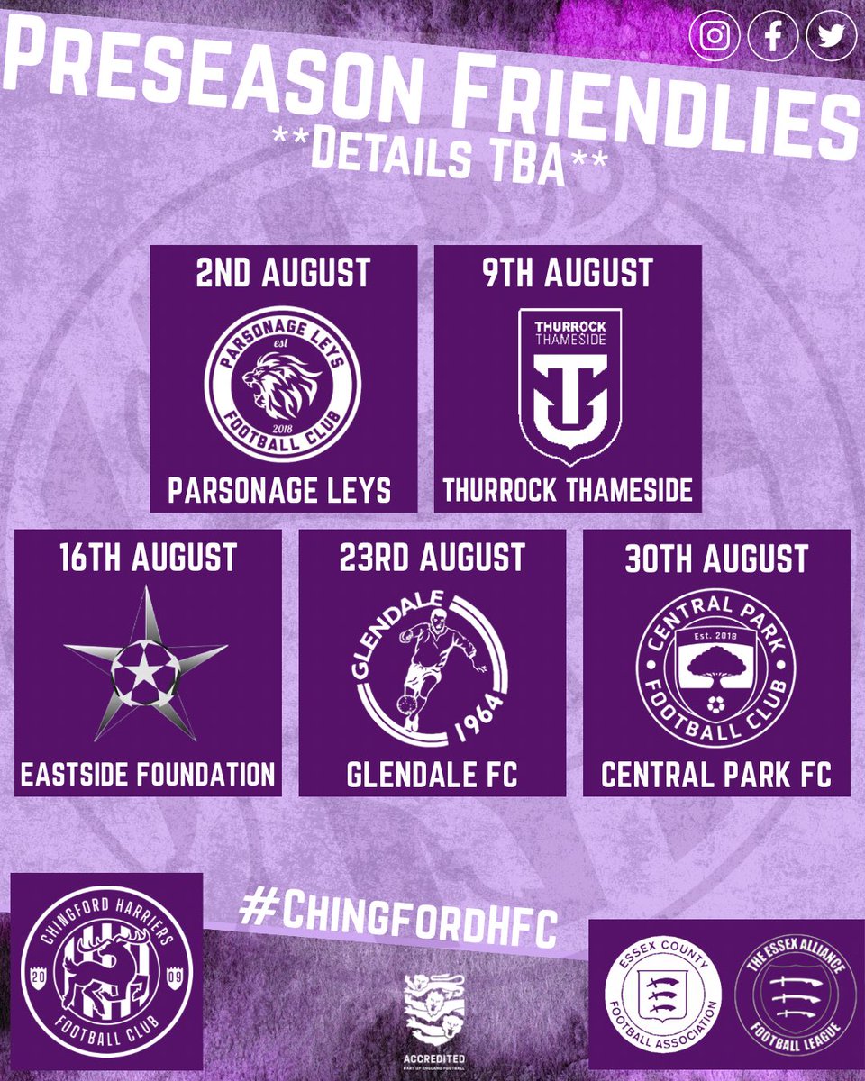 Chingford Harriers FC (@chingharriers) on Twitter photo With open trials now coming to an end, we take a look at the next few weeks where we will be looking a little closer at potential signings, and experimenting with formations & tactics! A good mix of familiar faces and new opposition, from higher divisions and below! With open trials now coming to an end, we take a look at the next few weeks where we will be looking a little closer at potential signings, and experimenting with formations & tactics! A good mix of familiar faces and new opposition, from higher divisions and below!