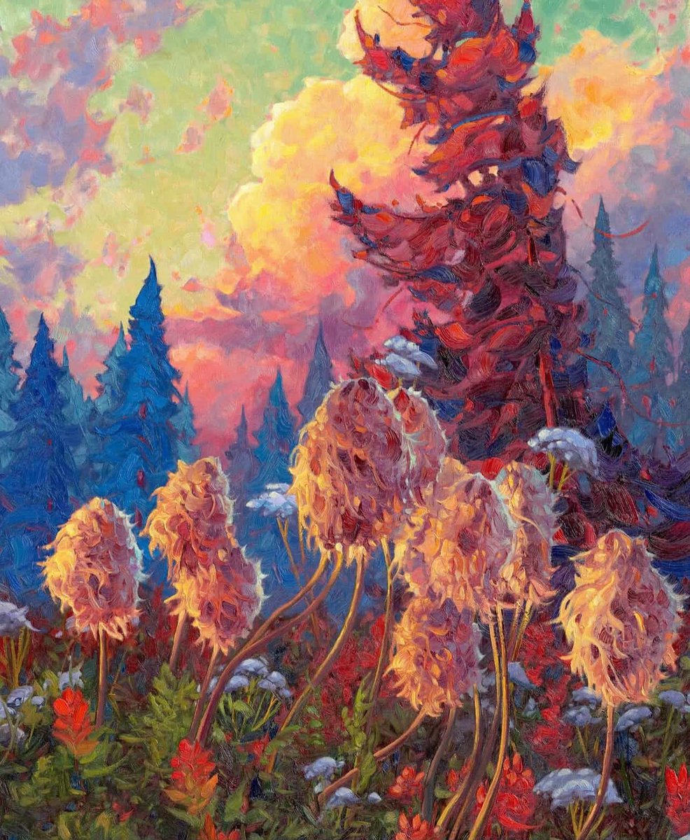 Given that it’s peak #wildflower season in Canada’s mountain regions, we wanted to share ‘Alpine Awakening’ by <a href="/dominikjm/">Dominik Modlinski</a> Cheers Dominik, for giving us permission. You had us with the Western Anemones (or Hippies on a Stick!) <a href="/HelloBC/">Super, Natural British Columbia</a> <a href="/ExploreCanada/">Canada</a> #canada #summer #art