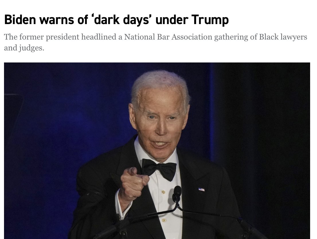 The "dark days" were 10% inflation, an open border, and Afghanistan chaos while Biden's staff ran the White House. 

Everyone knows we are much better off with President Trump and Republicans--the adults--back in charge.