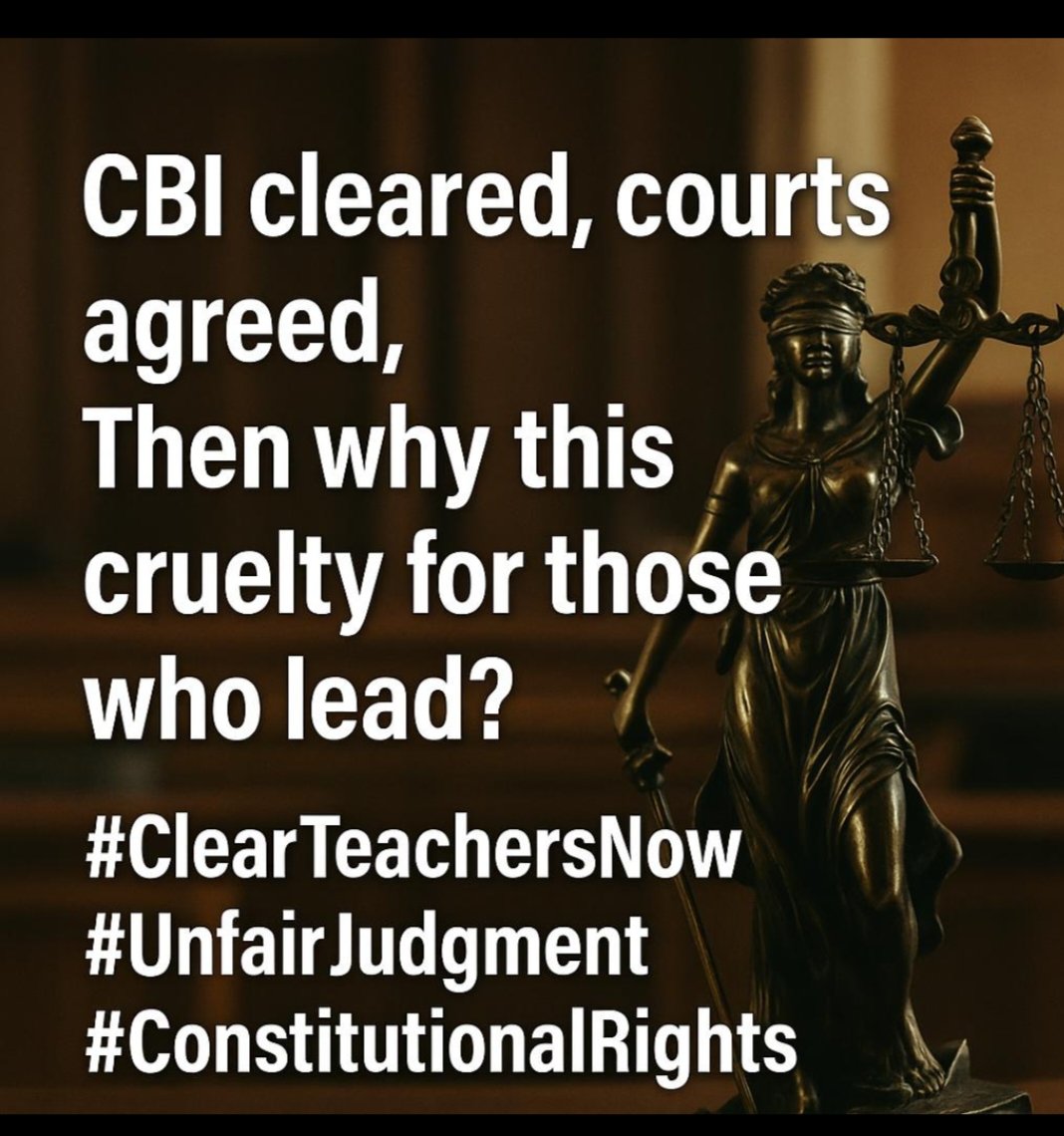 arpitas4512999's tweet photo. #SaveUntaintedTeachersWbssc2016 
We passed, we taught, we stood the test,
With clean hands, we gave our best.
But now we’re thrown, without a cause —
Where is justice? Where are the laws?
@rashtrapatibhvn @PMOIndia @MamataOfficial @EduMinOfIndia @India_NHRC @indSupremeCourt https://t.co/SShJCbryqZ