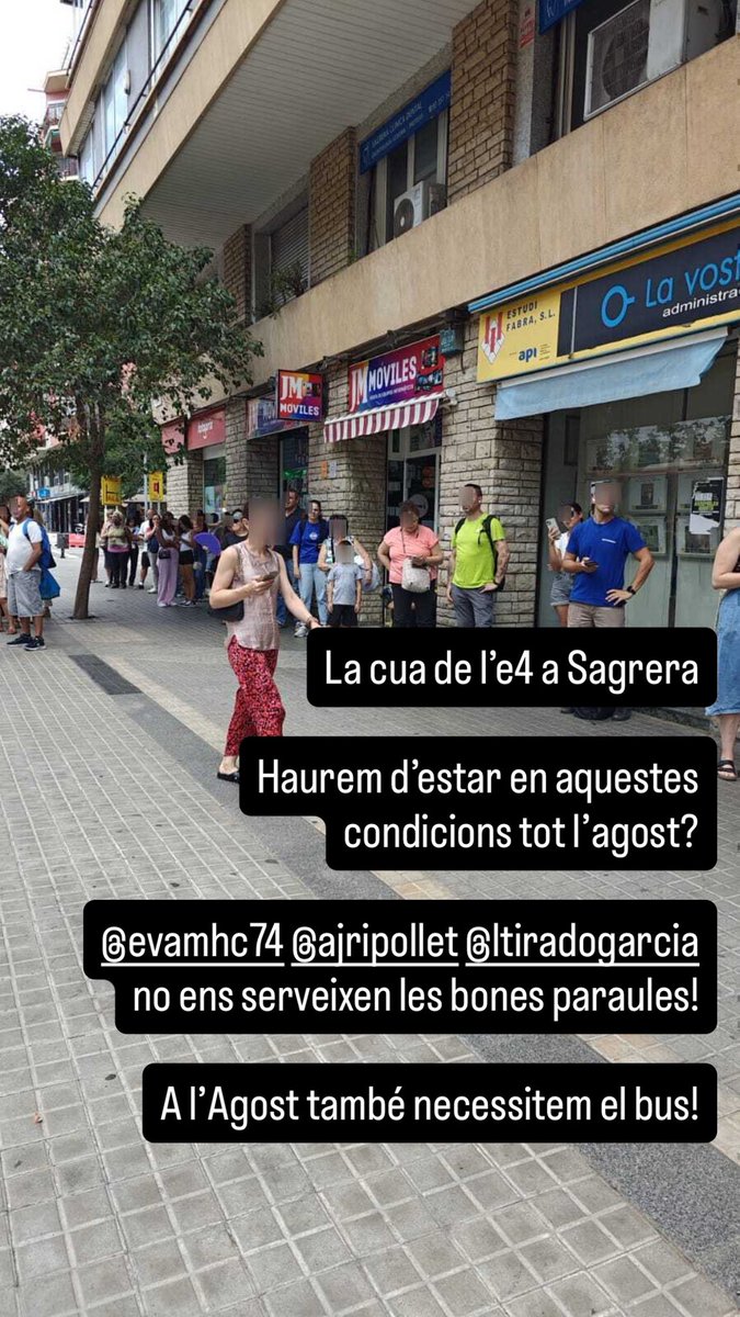 No podem seguir així tot l’agost!

I aixo tan sols es el primer dia d’aquest mes! 😡

Les necessitats de mobilitat son els 365 dies de l’any!!! I a totes les línies!

E4, B5, 648… servei empitjorat nomes per ser agost? 😤

EXIGIM millores URGENTS per canviar aquesta situació!