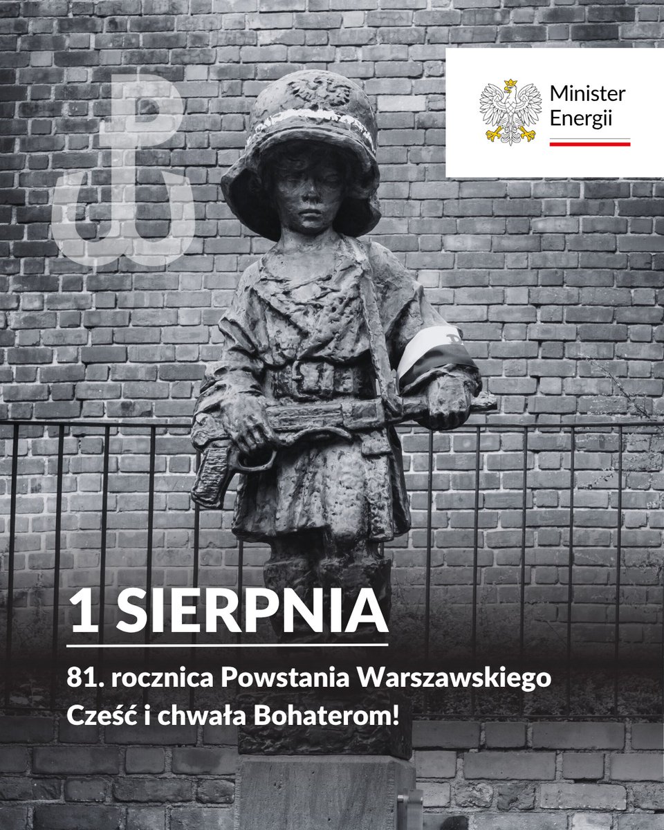 Ministerstwo Przemysłu (@mpgovpl) on Twitter photo 🇵🇱 81. rocznica Powstania Warszawskiego
1 sierpnia o 17:00 cała Polska zatrzyma się, by uczcić Bohaterów, którzy 81 lat temu stanęli do walki o wolność.
💬Wolność i suwerenność nie są dane raz na zawsze – musimy je pielęgnować i chronić – <a href="/motykamilosz/">Miłosz Motyka</a>
#PowstanieWarszawskie 🇵🇱 81. rocznica Powstania Warszawskiego
1 sierpnia o 17:00 cała Polska zatrzyma się, by uczcić Bohaterów, którzy 81 lat temu stanęli do walki o wolność.
💬Wolność i suwerenność nie są dane raz na zawsze – musimy je pielęgnować i chronić – <a href="/motykamilosz/">Miłosz Motyka</a>
#PowstanieWarszawskie