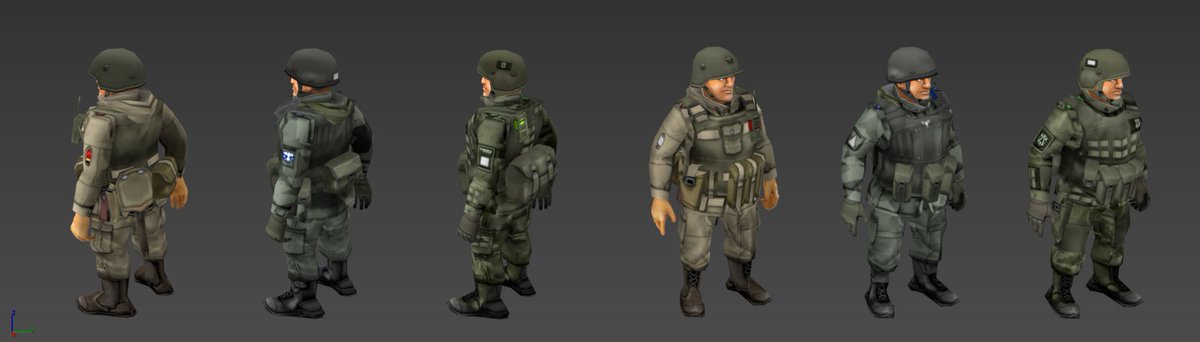 By the way, a very old screenie (Dec 2023) showing off the early UE5 infantry designs for Encounter M.A.D. I got asked recently what the other factions would look like, so you can have an idea here.🫡
