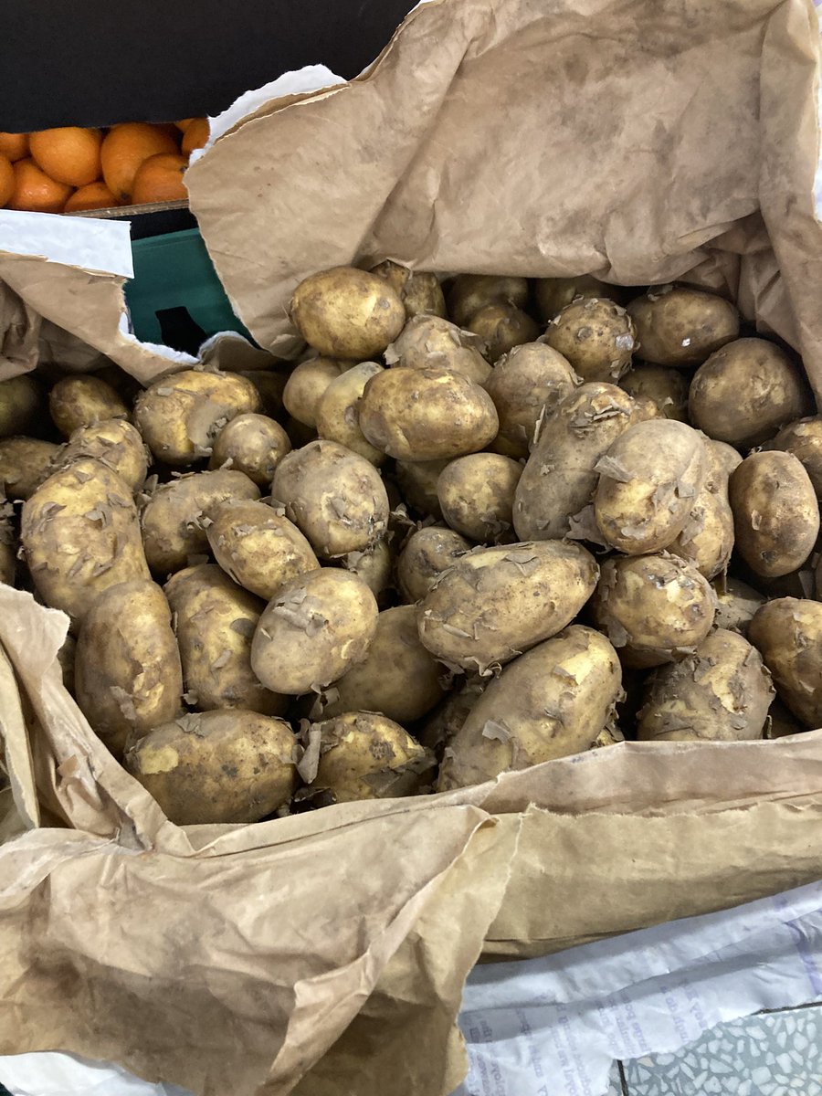 Free food bring your own bags. Open now. First come first serve