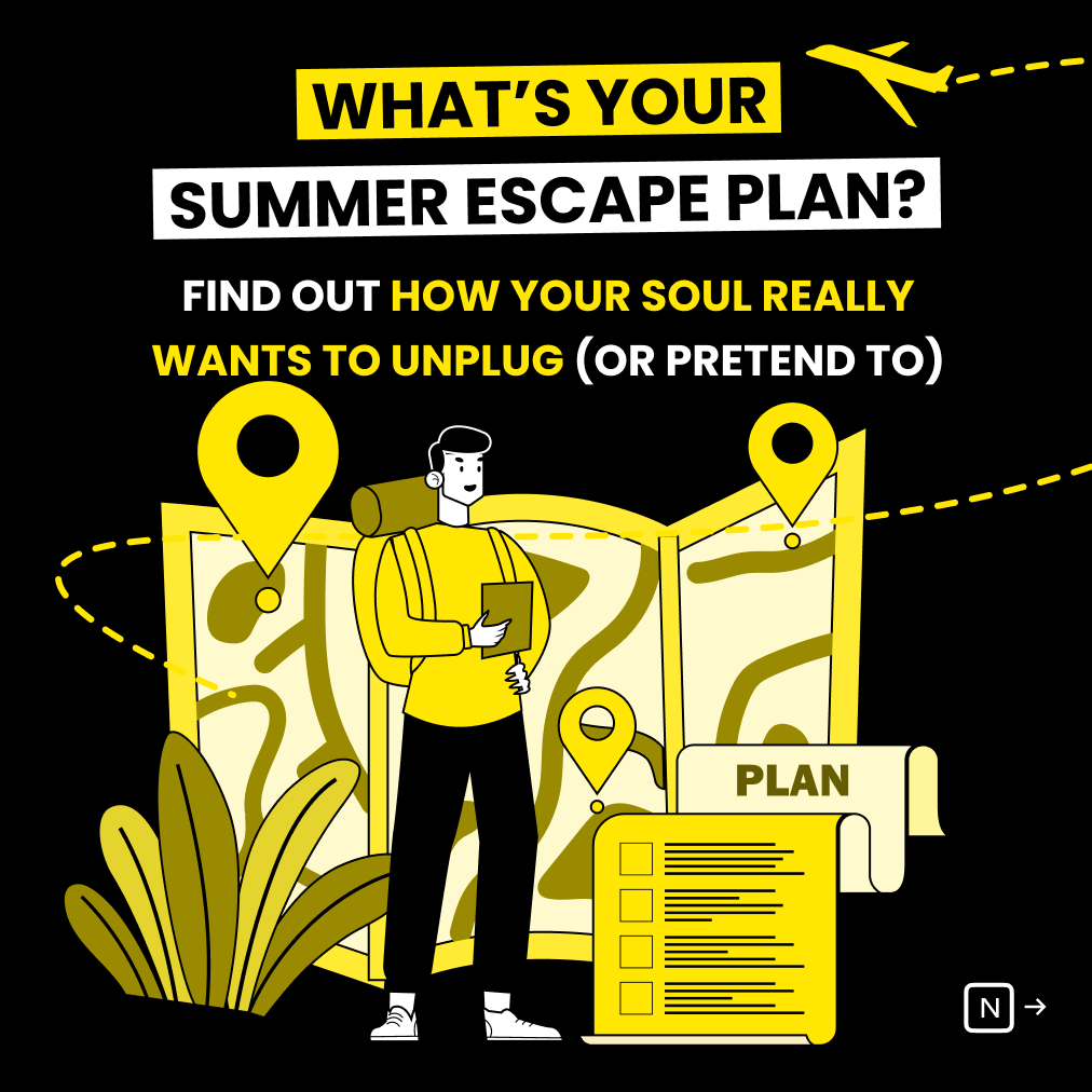 yellow_systems's tweet photo. Not all business minds vacation the same way.

Some ghost email from the woods.

Others reply to emails from a canoe.

💡 What’s your summer escape plan?

👇 Take this quick quiz and find out 🧵 https://t.co/sGOTqVkFMd