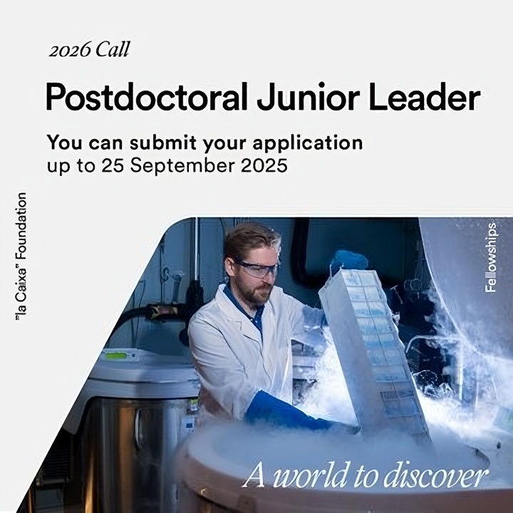 Fundació FCRI (@fundaciorecerca) on Twitter photo Oberta la convocatòria 2026 de les beques postdoctorals Junior Leader (Retaining i Incoming) de <a href="/FundlaCaixaCAT/">Fundació ”la Caixa”</a>.
🗓️Termini de sol·licitud: 25/09/2025
Incoming: tuit.cat/H43jU
Retaining: tuit.cat/wmbMU
➕informació al repositori #CompàsFunds de #CompàsFCRI. Oberta la convocatòria 2026 de les beques postdoctorals Junior Leader (Retaining i Incoming) de <a href="/FundlaCaixaCAT/">Fundació ”la Caixa”</a>.
🗓️Termini de sol·licitud: 25/09/2025
Incoming: tuit.cat/H43jU
Retaining: tuit.cat/wmbMU
➕informació al repositori #CompàsFunds de #CompàsFCRI.