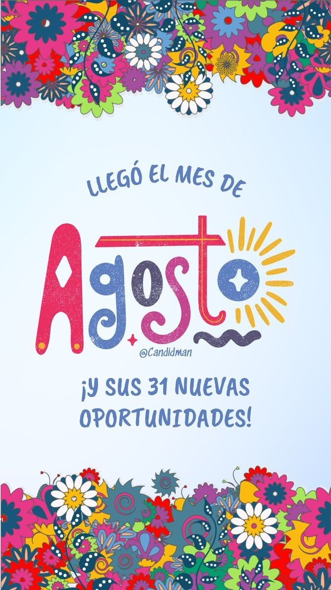 Bienvenido Agosto,31 nuevas oportunidades,si que podremos ❤️🕊️❤️🕊️