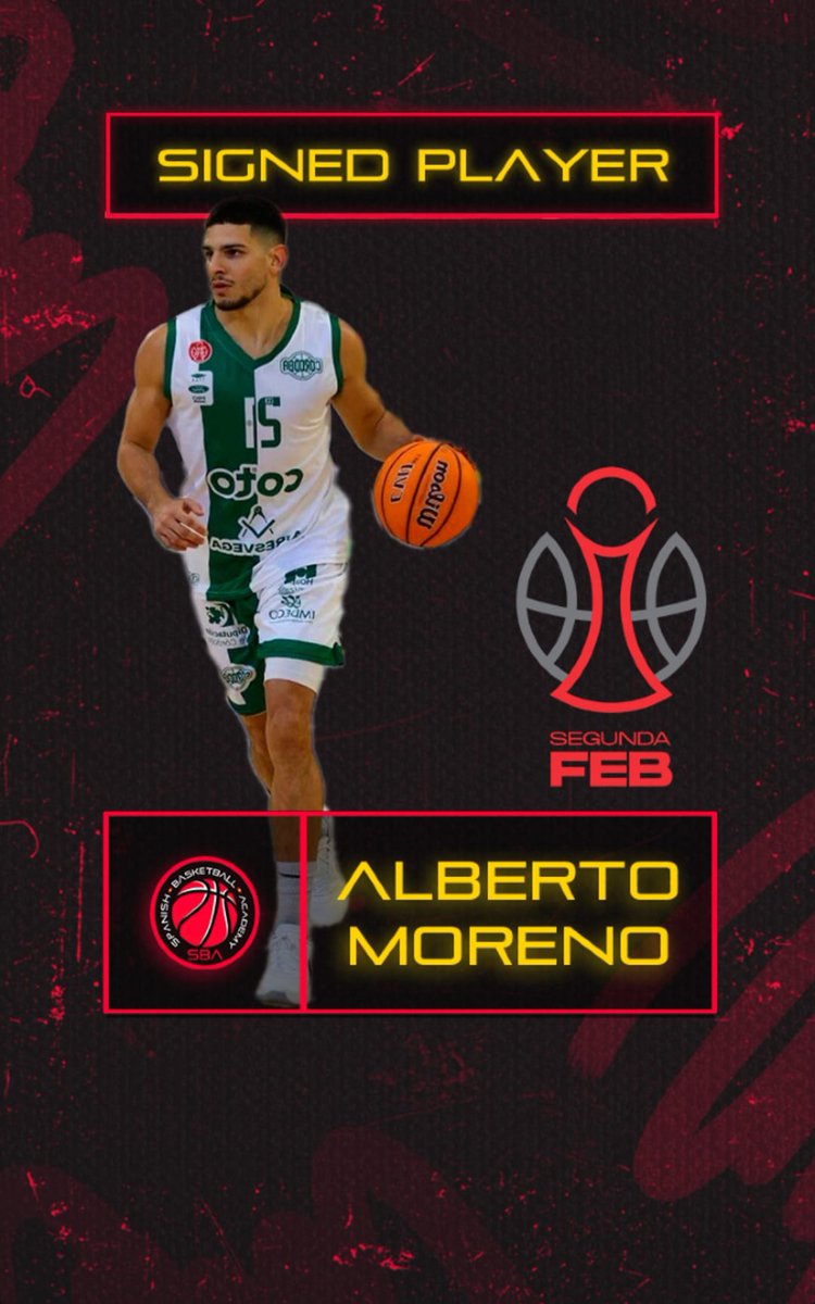 📢 Alberto Moreno se incorpora a la Spanish Basketball Academy, que competirá esta temporada en Segunda FEB. 🔥

Talento, experiencia y liderazgo para un equipo ambicioso que sigue sumando piezas importantes. 💪