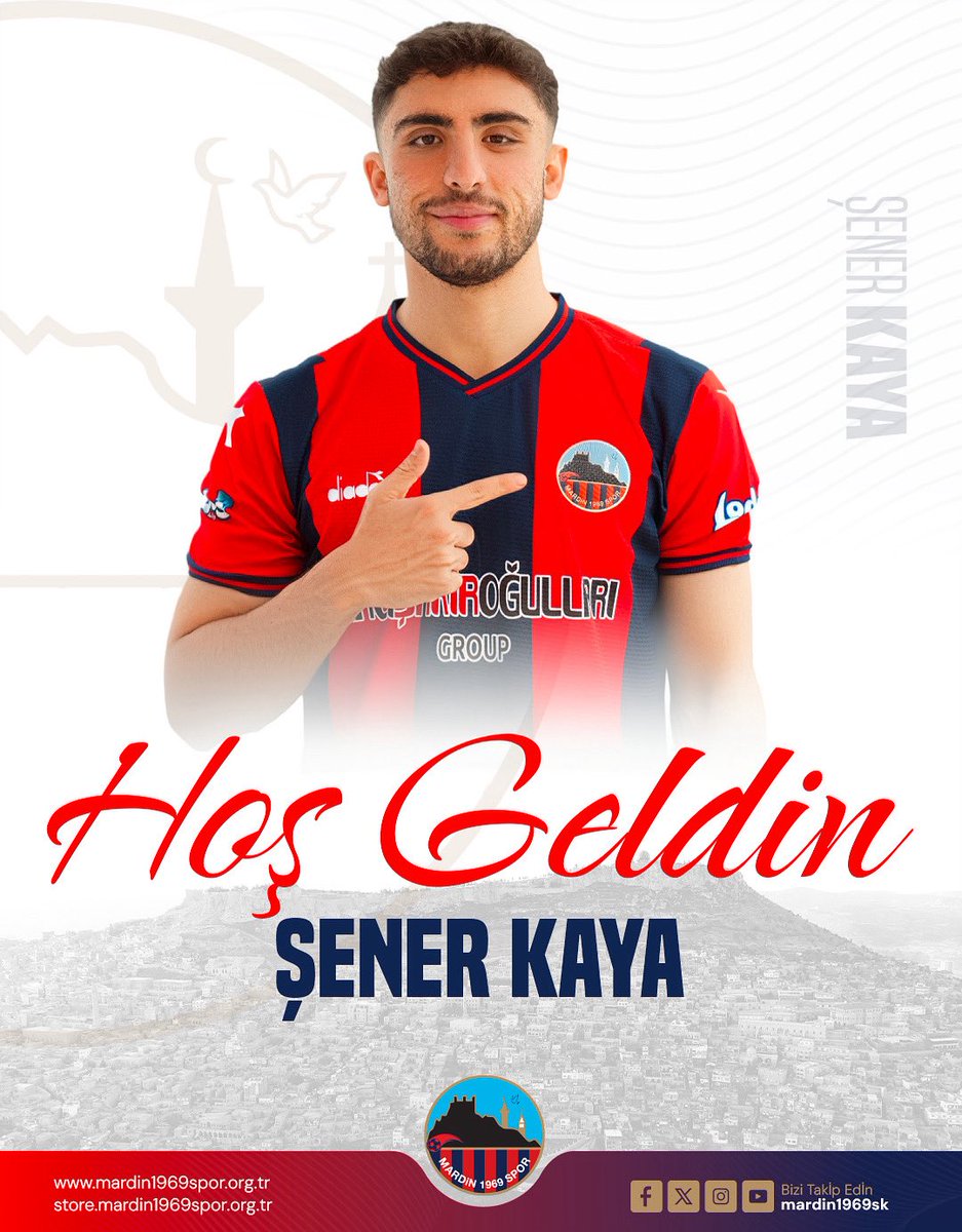 Mardin 1969 Spor’umuz, 2003 doğumlu genç yetenek Şener Kaya ile 2025–2026 ve 2026–2027 sezonları için anlaşmaya varmıştır.  

Sağ bekte görev yapan Şener’e kırmızı-lacivertli formamız altında başarılar diliyoruz.  
Hoş geldin Şener Kaya! 🔴🔵  
#Mardin1969Spor
