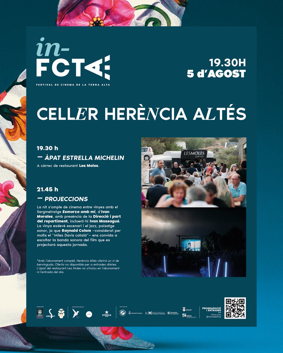 Ens traslladem al Celler Herència Altés, on part de l’equip d’𝘌𝘴𝘮𝘰𝘳𝘻𝘢 𝘢𝘮𝘣 𝘮𝘪 ens acompanya per presentar el film, i l’experiència es multiplica amb el jazz en directe de Raynald Colom 🎷

🚨No et quedis fora!

El que no mor, no es pot enterrar.

<a href="/chidolula/">ivan massagué</a>