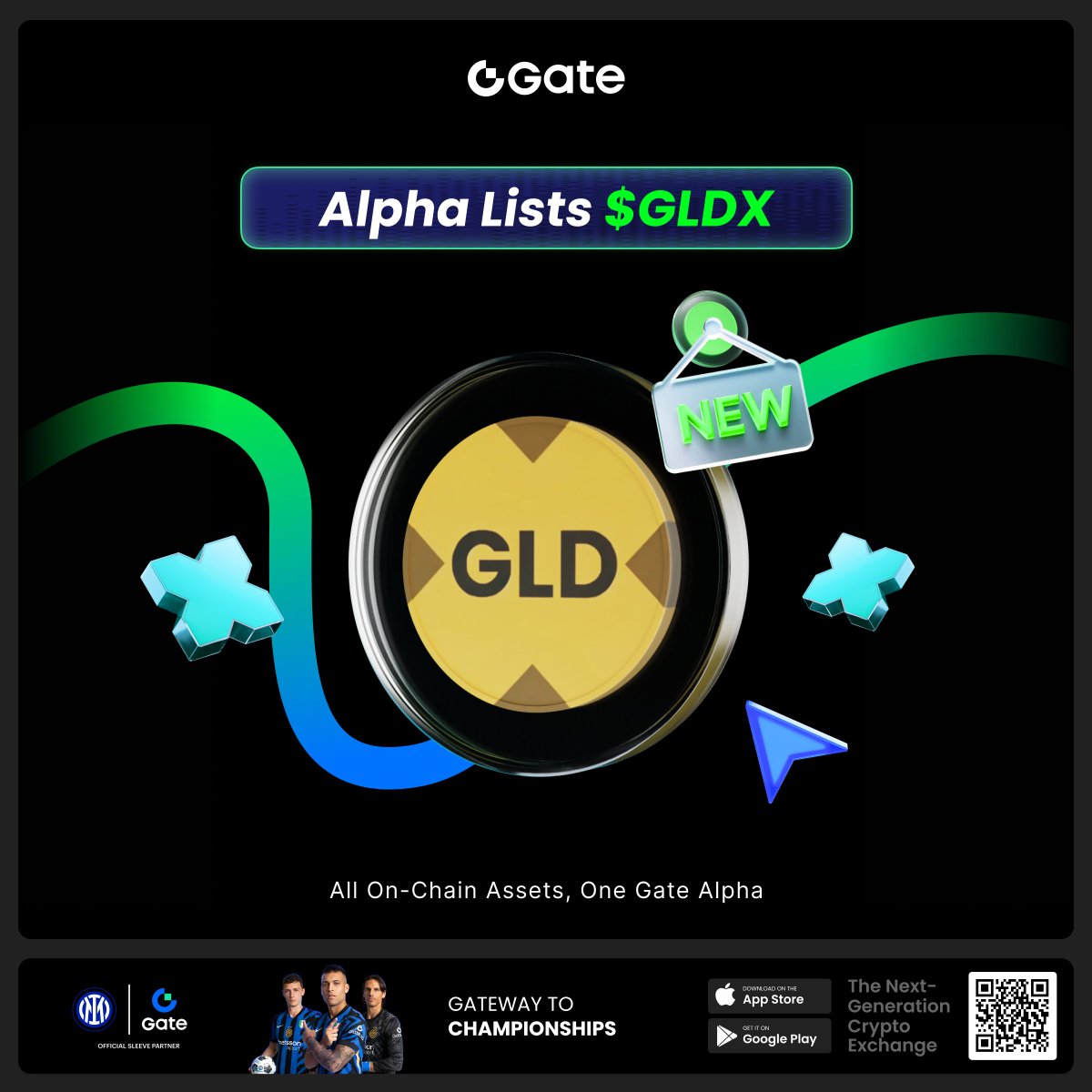 GateAlphaHQ's tweet photo. 🔥 Fresh listings on Gate Alpha xStocks section: $GLDx

Trade early. Earn Alpha Points.  
Stay ahead of the curve.

Discover the next narrative now on Gate Alpha — Gate’s one-stop on-chain trading portal   https://t.co/AHPXuIYYnr

#Gate #GateAlpha #GLDx https://t.co/1VxUTk3r8j