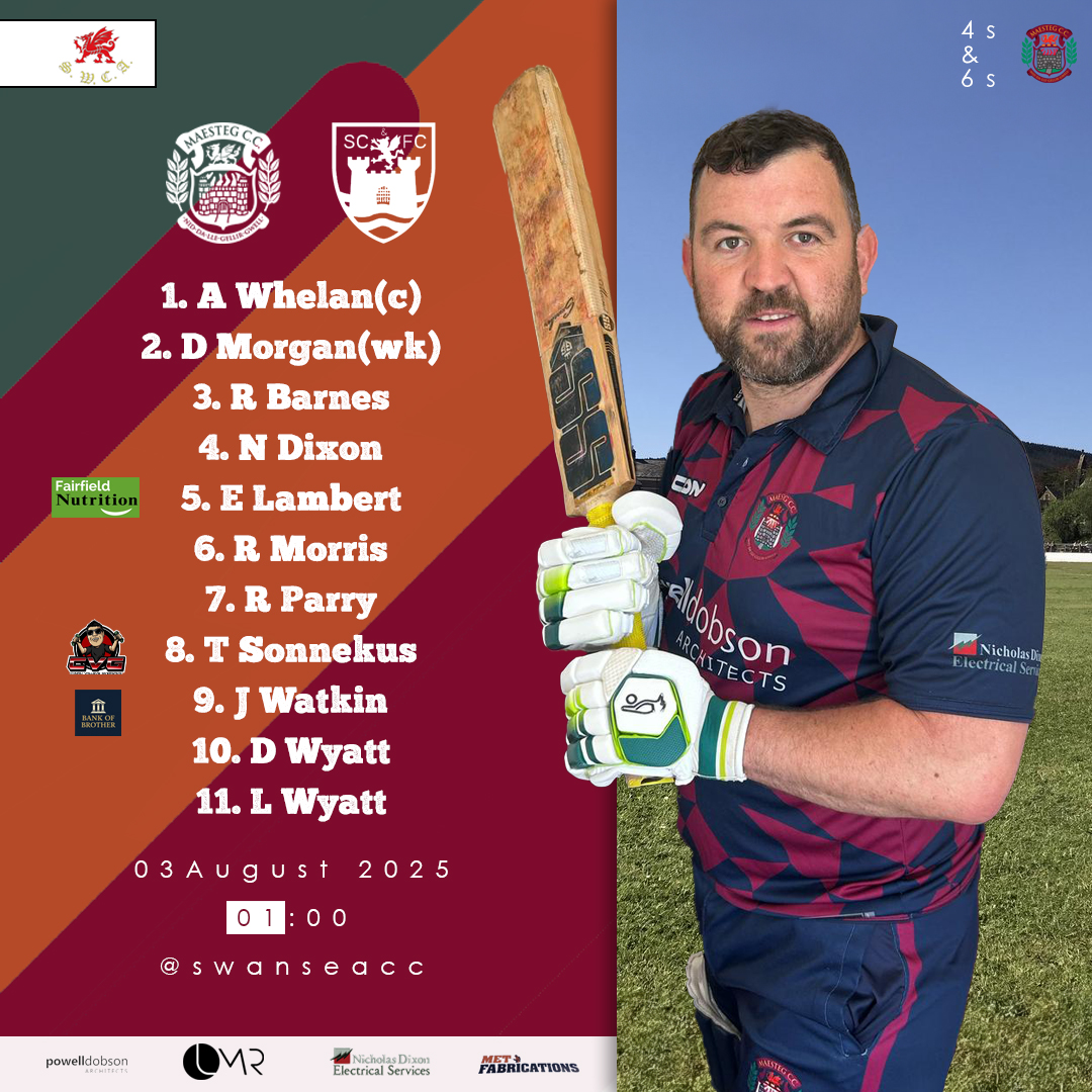 3 fixtures on deck this weekend 🏏

1XI host Tata Steel at home
2XI head to Swansea on Sunday
3XI welcome Swansea Civil Service to South Parade

All three sides are looking to carry last week’s momentum into another big weekend!
