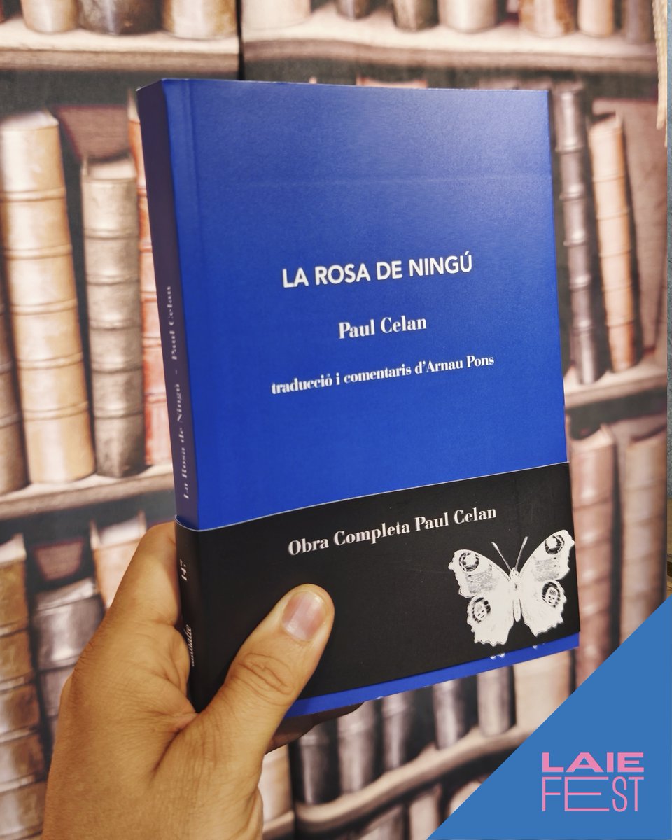 💡Avui #LaieRecomana 'La rosa de ningú' de Pau Celan (<a href="/LaBreuEdicions/">LaBreu Edicions</a>)

📖Per al traductor Arnau Pons aquest recull de poemes té una dimensió política, contra l'antisemitisme, i una altra combativa contra un món literari mesquí

👉laie.es/ca/llibre/la-r…

#LaieFest #LaiePauClaris