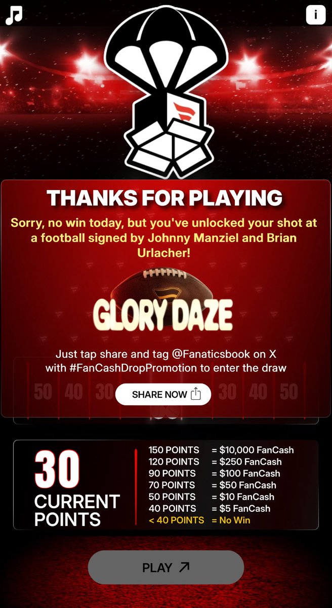 Play the #FanCashDropPromotion today
 fanatics.onelink.me/5kut/p6fykbjo