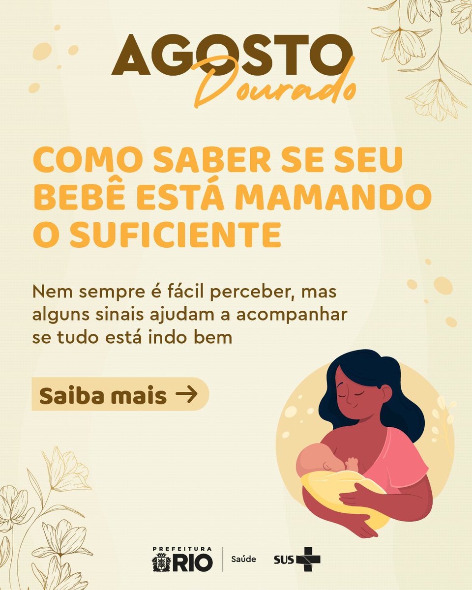 Hoje começa o Agosto Dourado, mês dedicado à conscientização sobre a importância do aleitamento materno!

A amamentação é um processo de aprendizado para a mãe e o bebê. Nem sempre é fácil identificar se o bebê está mamando o suficiente, especialmente nos primeiros dias +