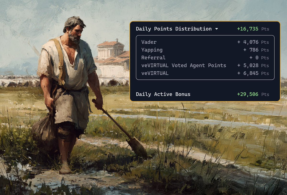 Welcome to August! Points are in. How'd you do?

I pulled in 46,241. Not bad.

- $Vader: 4,076
- Yapping: 786
- Voted Agent Points: 5,028
- veVIRTUAL: 6,845
- DAB: 29,506