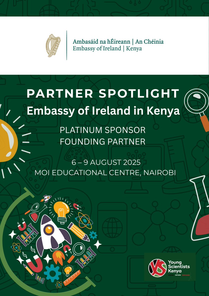We are excited to have the support of the Embassy of Ireland, Kenya, as the platinum sponsor of YSK National Exhibition 2025.
As a strategic partner of YSK, the Embassy continues to provide exceptional leadership, financial commitment, and in-kind support.
Asanteni. 🤝
#YSK2025