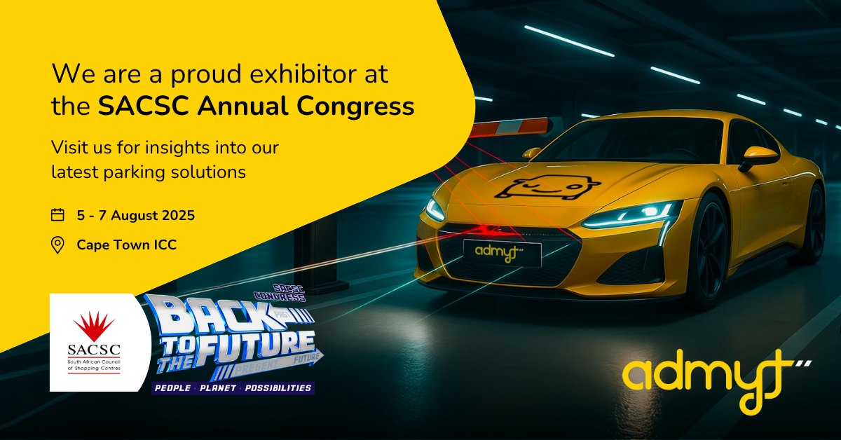 <a href="/AdmytMe/">admyt</a> is proud to be an exhibitor at this year’s <a href="/SACSC1/">@SACSC1</a> Annual Congress, happening 5–7 August at the Cape Town ICC.

Come chat to us about smarter, simpler parking, and get a glimpse of what’s next in parking tech.

See you there!

#admyt #SACSC2025 #RetailInnovation