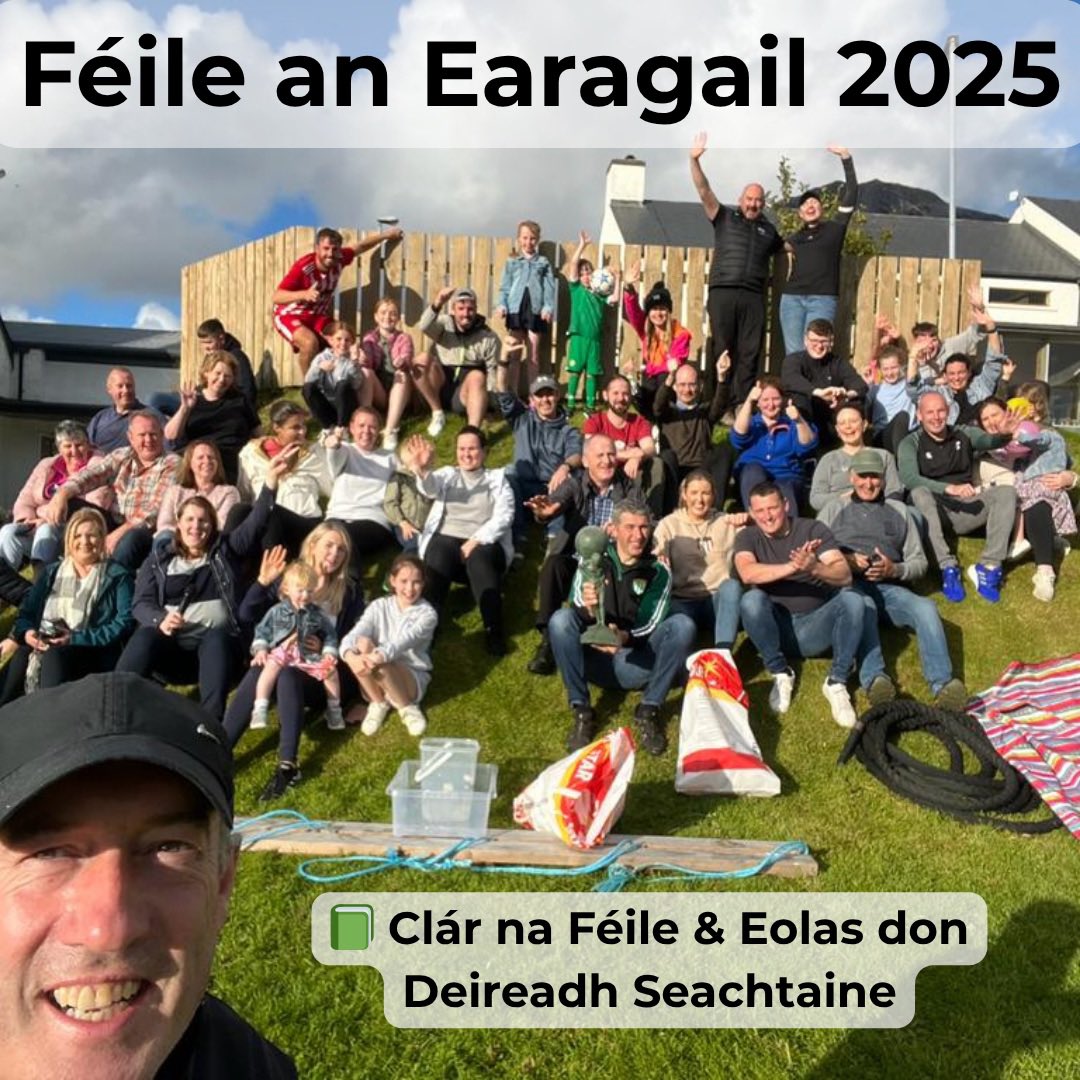 🎉 Féile an Earagail 2025  
Clár iomlán don deireadh seachtaine – taistil, páirceáil, leithris &amp; tuilleadh!  
📍 Bíonn an spraoi i nDún Lúiche! 🇮🇪

🔗 facebook.com/share/p/1AtJEr…  
#FéileAnEaragail #DúnLúiche #Gaeltacht #CeolAgusCraic