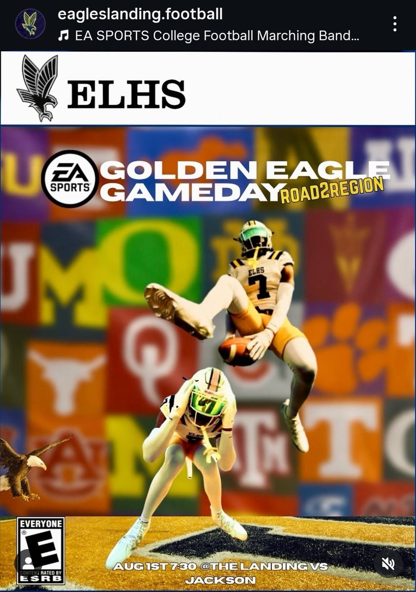 ricoballsohard's tweet photo. It's GAME DAY....Scrimmage Game tonight at the Nest. Eagles Landing High School Football vs. Jackson High School at 7:30pm.For Tickets go to GOFAN. For more information see flyer below....#SENIORLOADED #ELHS #STUDENT-ATHLETE #LASTRIDE #7ADAMS @cj7adamss https://t.co/NtVWbpJWBW