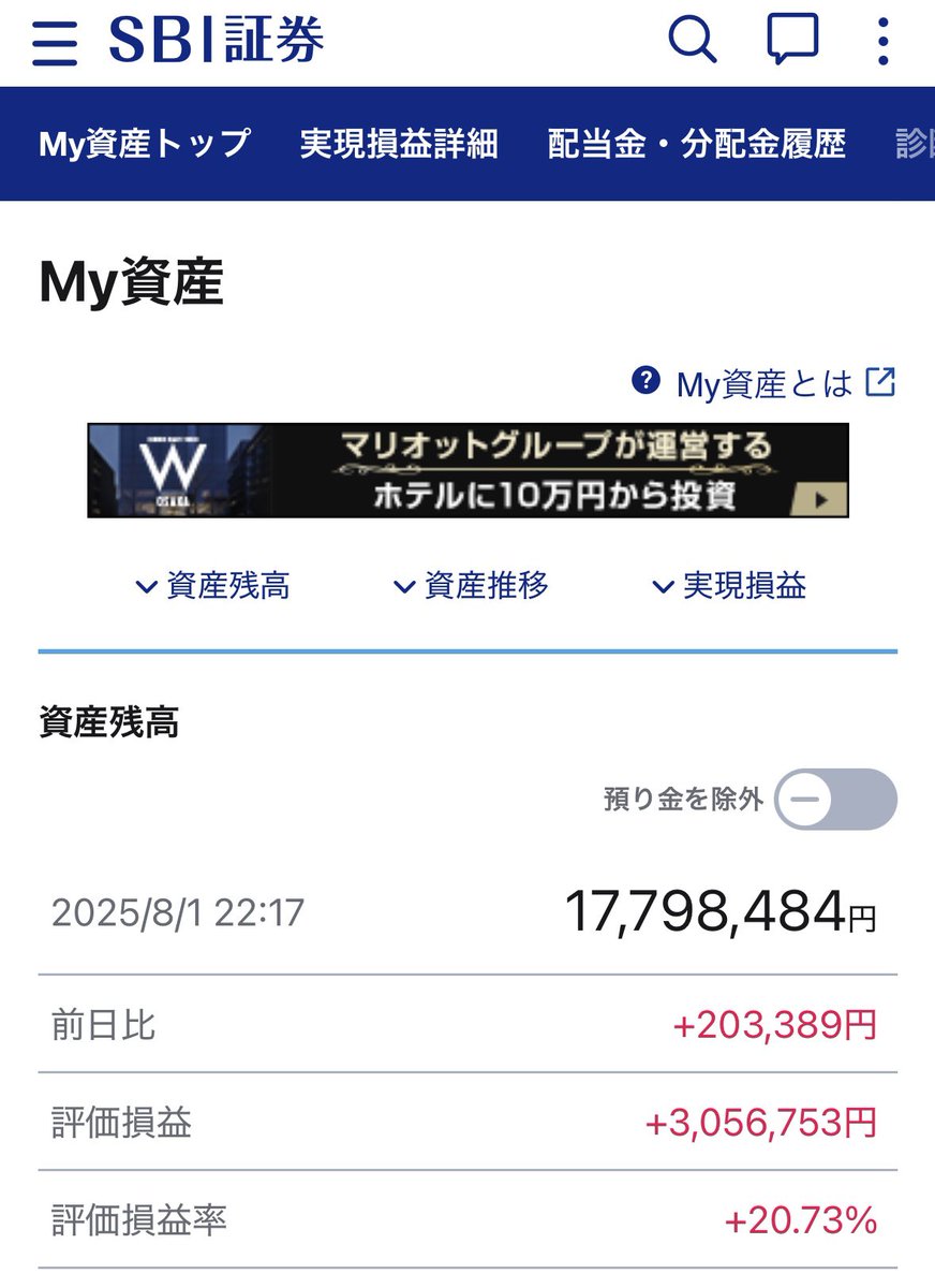 含み益＋¥3,000,000突破しました🙌