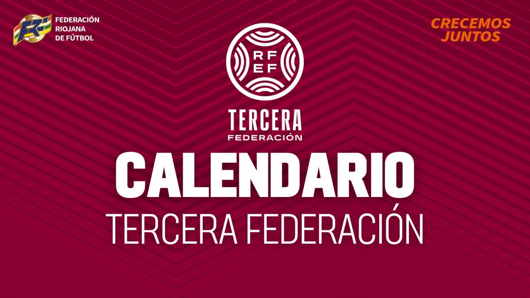 📅⚽ Ya tenemos calendario de la Tercera Federación Gº16 Federación Riojana de Fútbol, Liga regular.

🔎 Ver calendario en 🔗 
frfutbol.com/pnfg/NBdd_DesD…

#FutbolRiojano
#CrecemosJuntos