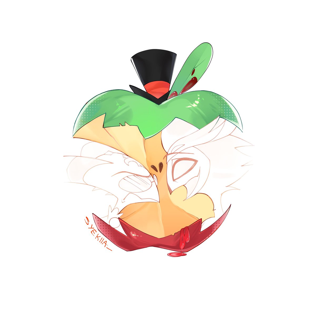 AS SOON AS I SAW THIS JUST I HAD TO DRAW IT !! 🤧🍎
•Helluvaboss 

#stolitz #HelluvaBossFanart #loolooland #appletrend