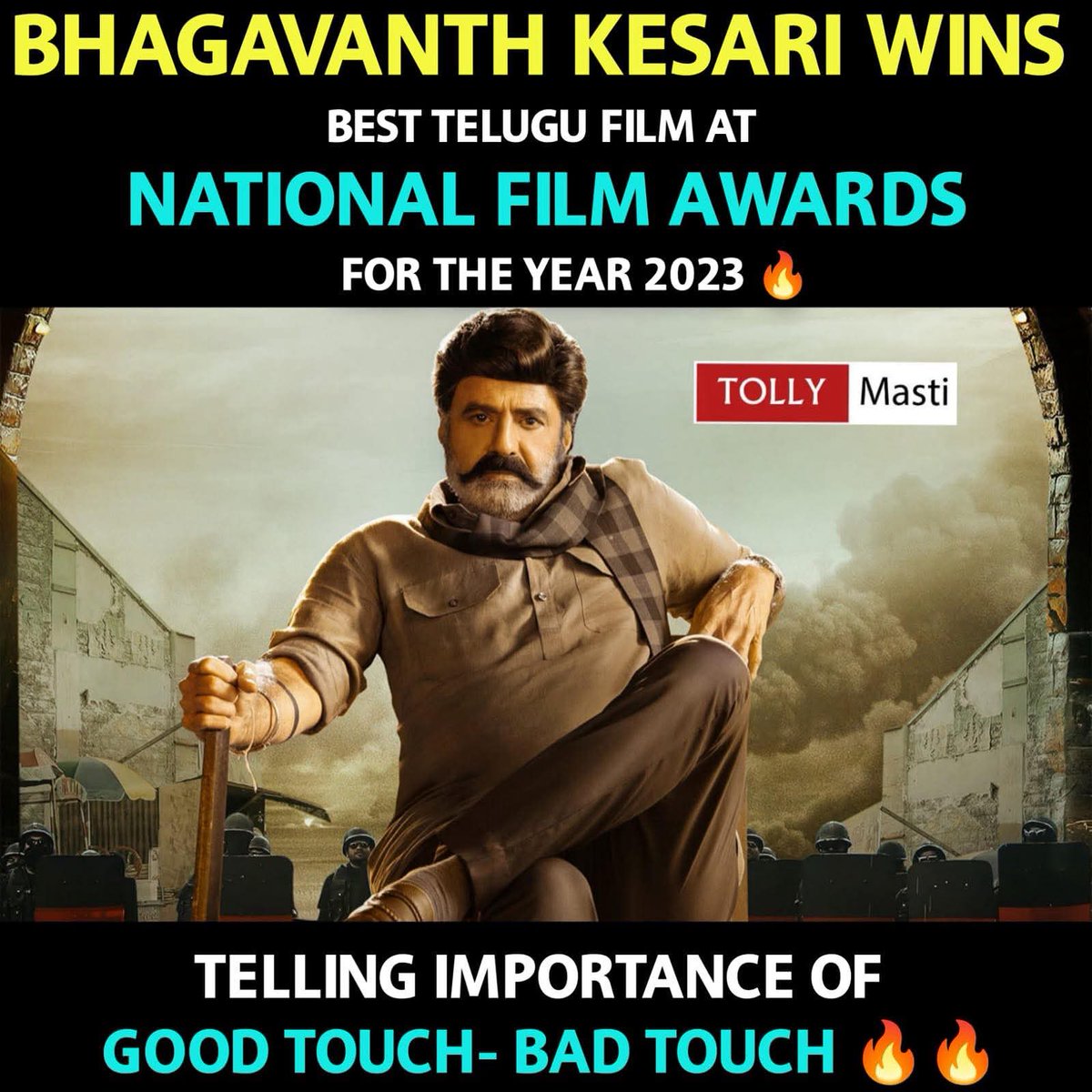 Raichur Nandamuri Fans (@rcr_nandamuri) on Twitter photo Natasimham #NandamuriBalakrishna ๐ฆ The pride of Indian ๐ฎ๐ณ cinema ๐ฆ
#BhagavanthKesari won the National award for Best Telugu film ๐ฅ๐ฅ
Big Congratulations to God of Masses NBK, <a href="/AnilRavipudi/">Anil Ravipudi</a> garu, <a href="/sahugarapati7/">Sahu Garapati</a> <a href="/sreeleela14/">Sreeleela</a> <a href="/MusicThaman/">thaman S</a> & whole team๐ฅ๐ Natasimham #NandamuriBalakrishna ๐ฆ The pride of Indian ๐ฎ๐ณ cinema ๐ฆ
#BhagavanthKesari won the National award for Best Telugu film ๐ฅ๐ฅ
Big Congratulations to God of Masses NBK, <a href="/AnilRavipudi/">Anil Ravipudi</a> garu, <a href="/sahugarapati7/">Sahu Garapati</a> <a href="/sreeleela14/">Sreeleela</a> <a href="/MusicThaman/">thaman S</a> & whole team๐ฅ๐