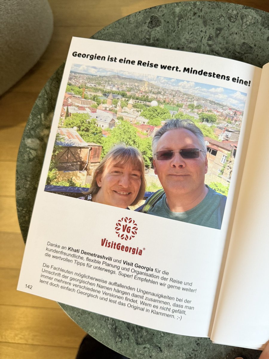 The Grateful Guests from Germany - მადლიერი სტუმრები გერმანიიდან ❤️
 
გიზიარებთ ფოტოებით და წიგნით გადმოცემულ შთაბეჭდილებებსა და  ემოციებს  საქართველოში მოგზაურობაზე.
 
მადლობა და კვლავ შეხვედრამდე, საქართველოში! 📚
 
Danke und bis zum nächsten Mal in Georgien!