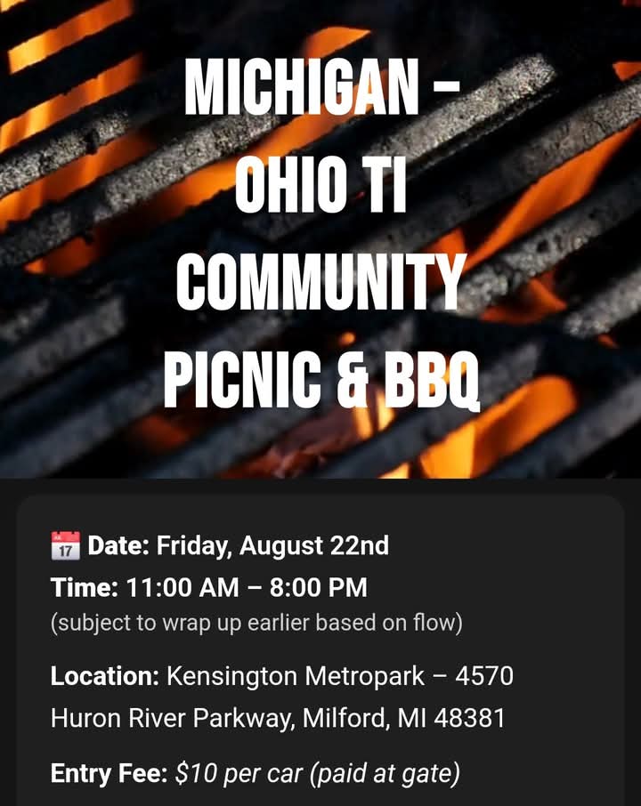 Michigan and Ohio TI and anyone who can come. Please share this everywhere. Ty!