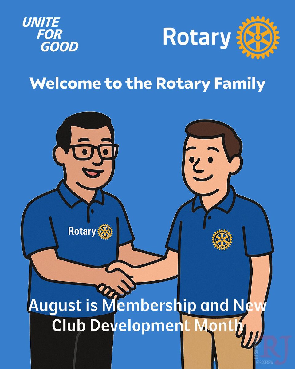 Warm welcome to our newest Rotary members and newly chartered clubs! August is Membership and New Club Development Month, and we're thrilled to see our Rotary family grow! Your passion for service and community will make a real difference.