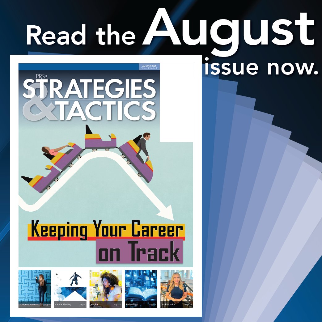 Our August issue of S&amp;T is here! Read on for tips for staying relevant at any career level, insights on shifting job sectors, perspectives on ageism in the workplace, strategies for staying focused, steps for clarifying your value &amp; more: tinyurl.com/3nw39sd5 @prsa #prsa