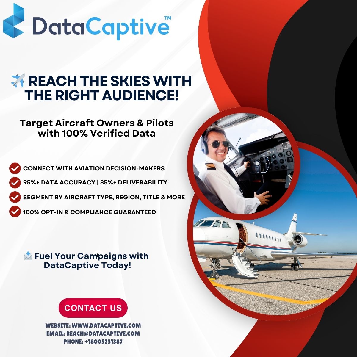 RubyMathew007's tweet image. 🛩️ Reach elite pilots &amp;amp; aircraft owners with DataCaptive’s verified email list!

✅ 95%+ accuracy
✅ 85%+ deliverability
✅ Custom segmented &amp;amp; opt-in

Fuel your next campaign! 🚀

Get the database now:-tinyurl.com/39u9r5ev

#AviationMarketing #EmailList #AircraftOwners #Pilots