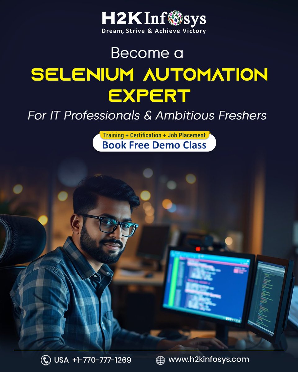 h2kinfosys's tweet image. 🚀 Break Into Automation Testing with Expert Guidance!
🎯 Learn Selenium with Java/Python
🧠 Resume Help + Mock Interviews
💼 100% Placement Support
 👉h2kinfosys.com/courses/seleni…
📞 +1 770-777-1269 | 📧 training@h2kinfosys.com
#SeleniumTraining #AutomationTesting #CareerInTech