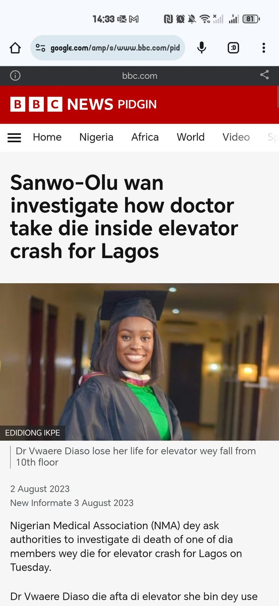 This guy has been tweeting about the same systemic negligence that claimed the life of a Doctor - since 2023.

Even death isn't enough to make the government act. 

All they are now invested in, is scoring Twitter points. 

This state still has a governor.