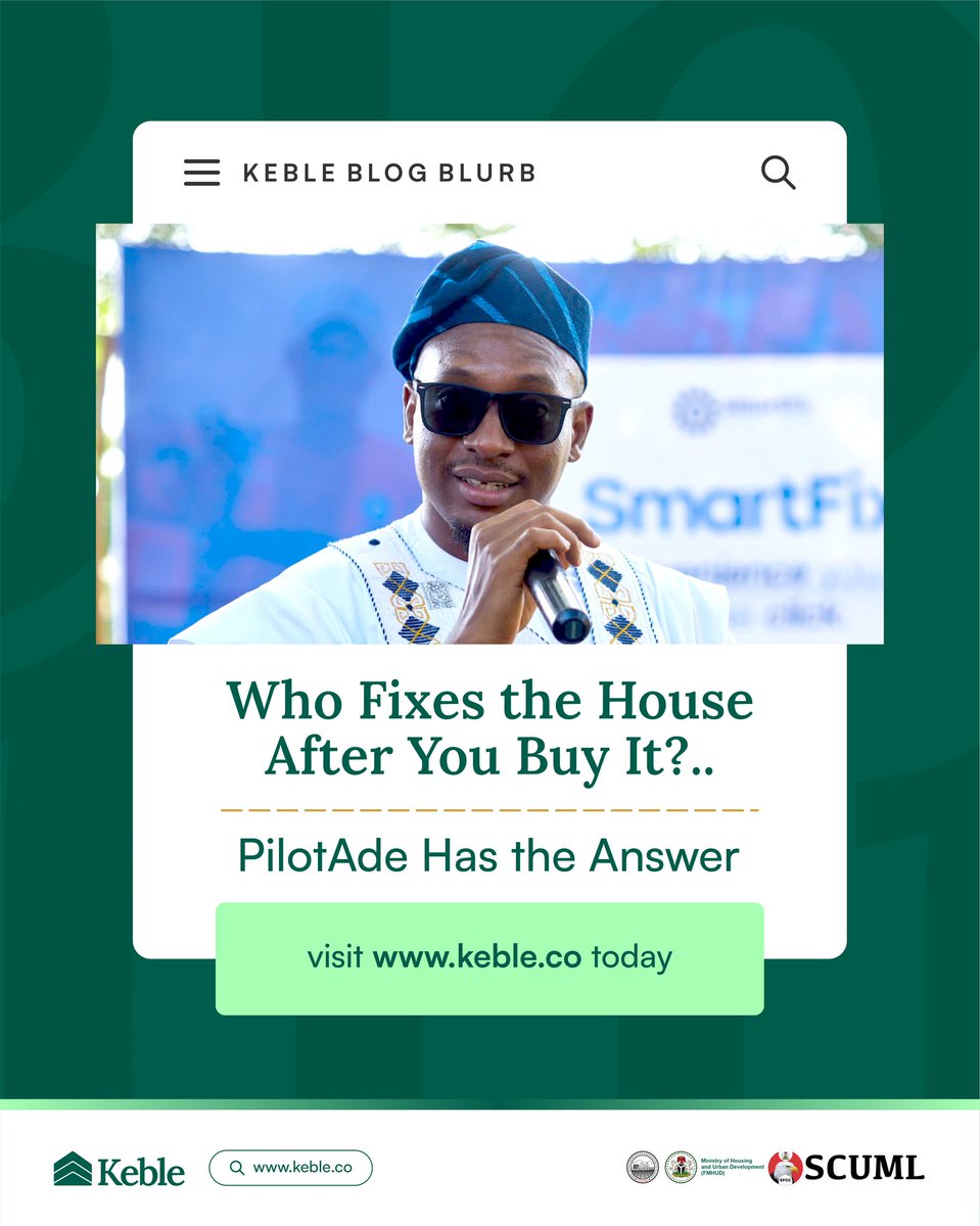 KebleHQ's tweet photo. There are multiple ways to earn steady cash flow in the real estate sector. Today, we spotlight one of such with the story of @oyasmartfix

In today's article, @PilotAde shares how he has built a business but a community with solving one recurring problem

https://t.co/GWLrWmUO19 https://t.co/3GHp1QNVtK