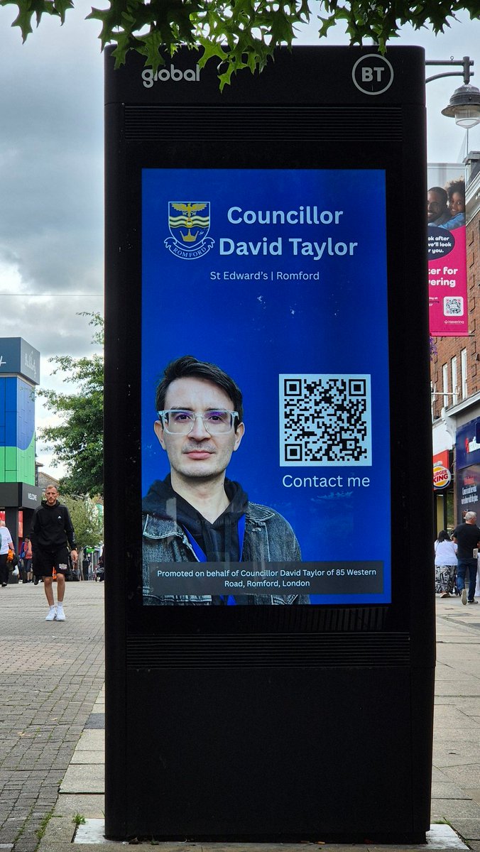 Making sure #Romford knows, I'm their councillor, I'm around, and I'm contactable.