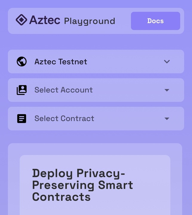 aztecnetwork's tweet image. 1/5 Want to try out building on the Aztec Testnet?

play.aztec.network is live, allowing anyone to connect to testnet, create accounts using Aztec&apos;s native account abstraction, and deploy &amp;amp; interact with privacy-preserving smart contracts.