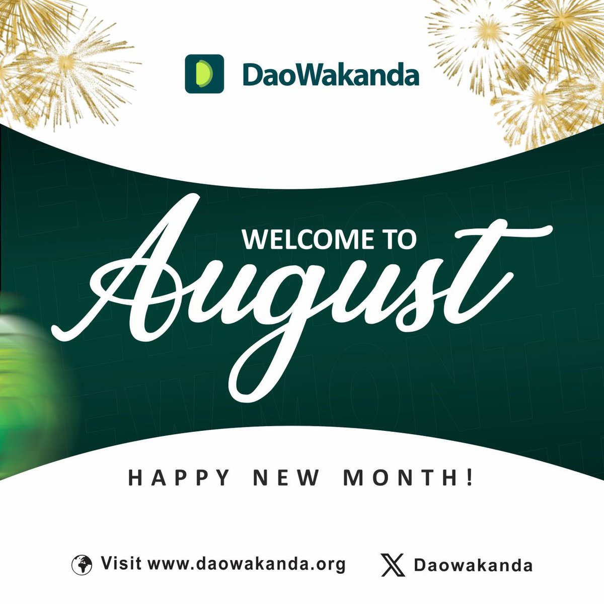 GM Algofam!

🌟Welcome to August!
A new month, a fresh chapter, and endless possibilities. Let’s keep building, connecting, and growing together in the spirit of Wakanda.💚

🚀Big things are coming— stay tuned and stay active!

#DaoWakanda #Web3Africa #CommunityPower #AugustVibes