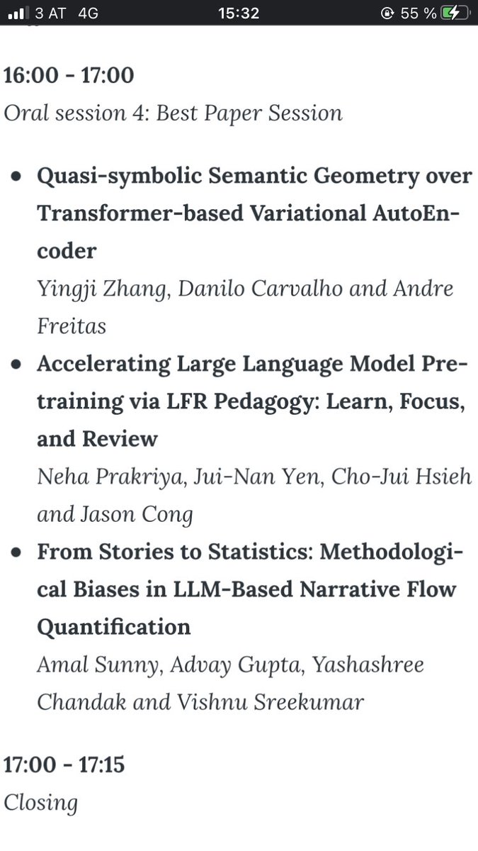Best paper oral session starting at 16:00! Hall M1

#CoNLL2025 #ACL2025NLP