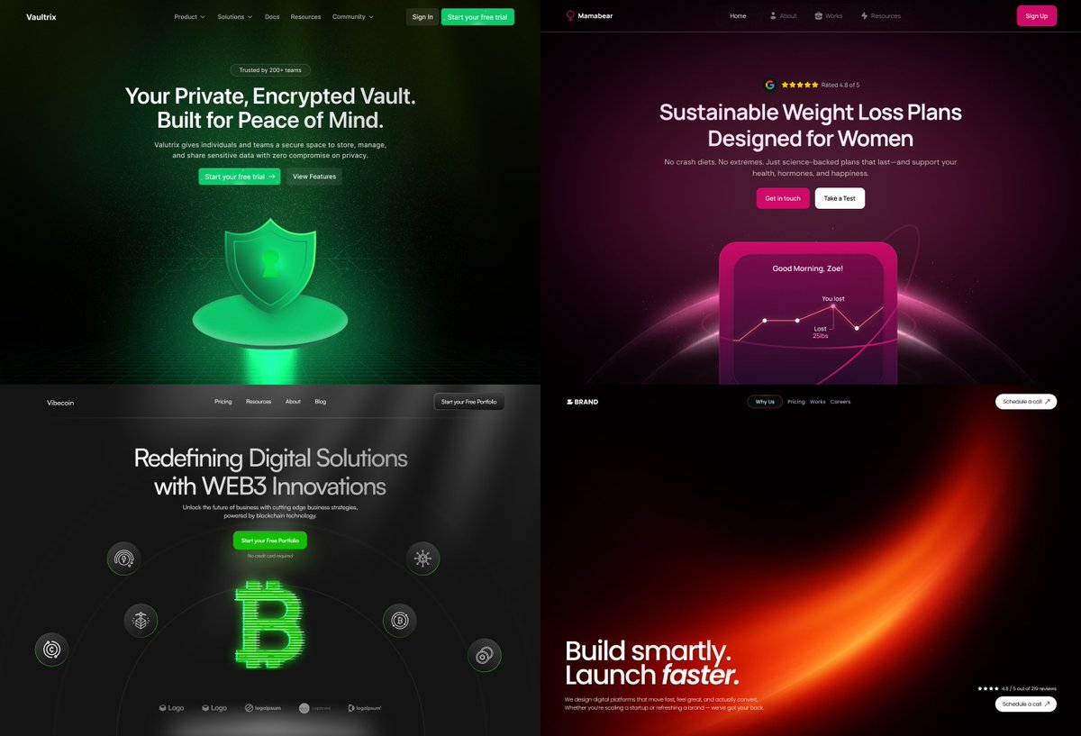 designedbysg's tweet image. Giveaway time! 🚀

Get the @figma file with these designs for FREE!

1. Say &quot; Hii &quot;
2. Follow me (so I can DM you)
3. Retweet so more people can get it ( optional )

Thought I will start the month will a giveaway!! Thanks for being here early 🔥
