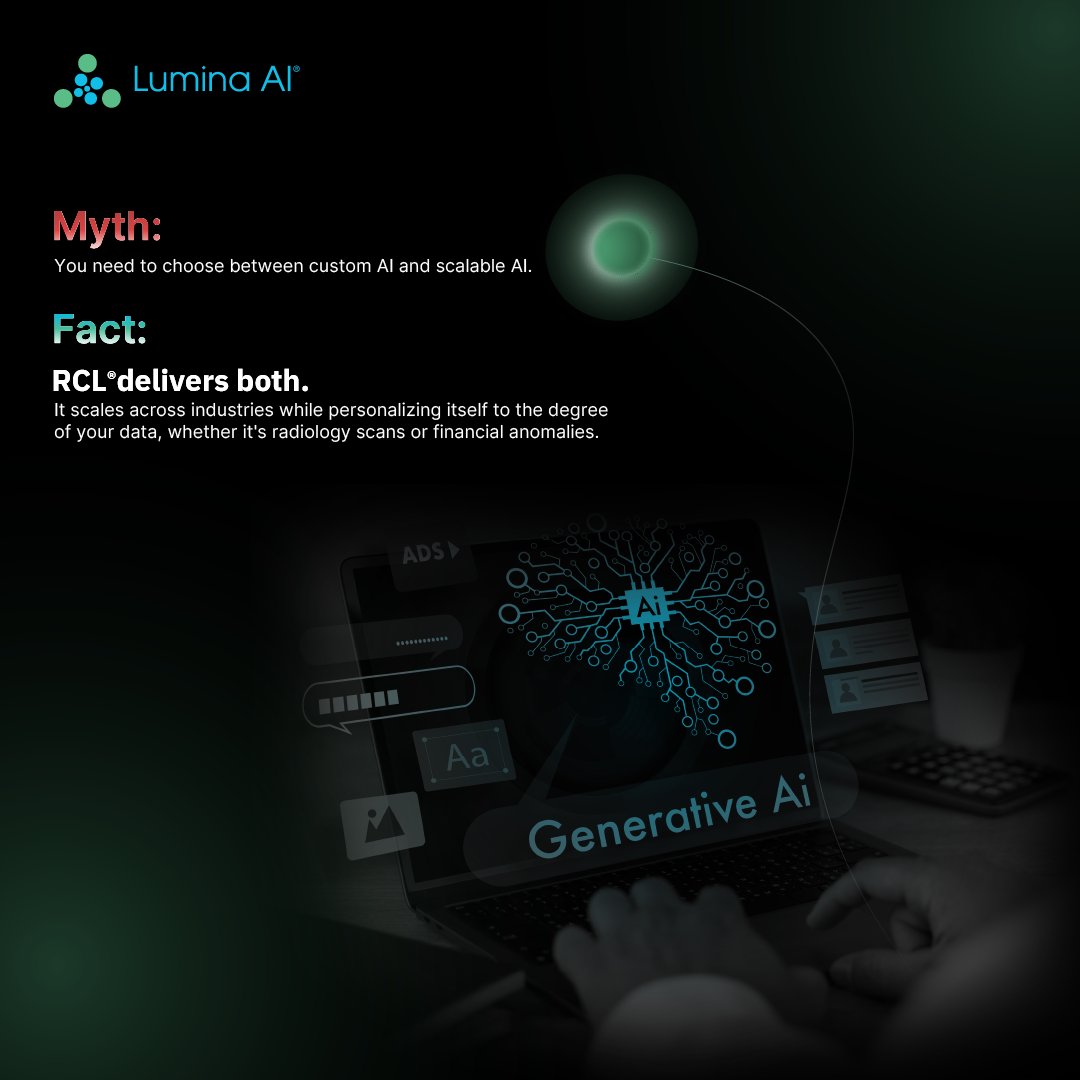 Are you stuck in a loop of differentiating facts from myths? You are not alone.

When it comes to AI, the biggest myth is that personalized solutions can’t scale.

But RCL® proves otherwise. It is customized for your data, scalable across industries, and runs fast on CPUs.

#RCL