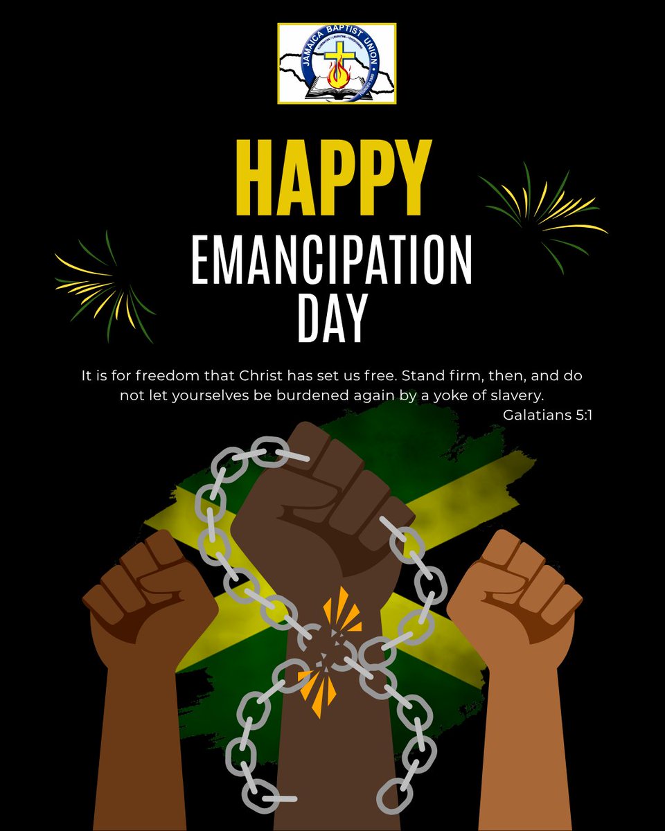 TheJBU's tweet photo. Happy Emancipation Day!
We wish for you a peaceful day of reflection on the contribution of our forebears and the resilience of our people. Our office will be closed today and reopens on August 4. https://t.co/aKgArkfhga