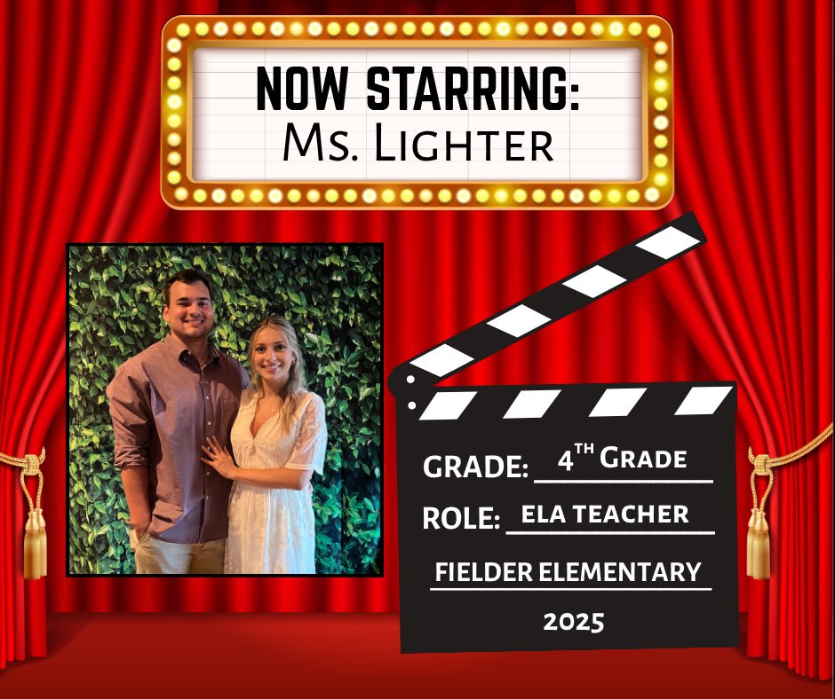 🍿 Lights, camera, action! 🎬

🎞️ Also Joining our Fielder cast this year is Ms. Lighter! We’re excited to welcome another new superstar! 🌟🎥