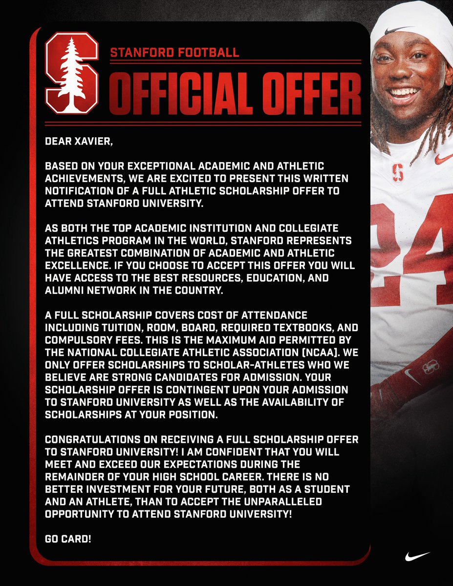 Xavier Harmon (@xavierharmon24) on Twitter photo Blessed to say I have been officially offered by Stanford #GoCards β€οΈπ² <a href="/ConroeTigersFB/">Conroe Tiger Football</a> Blessed to say I have been officially offered by Stanford #GoCards β€οΈπ² <a href="/ConroeTigersFB/">Conroe Tiger Football</a>