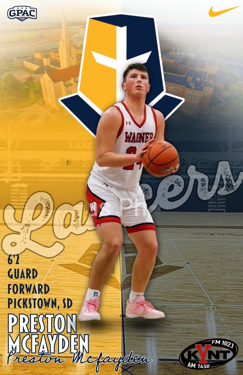 Welcome, Preston McFayden (<a href="/prestonb46/">Preston McFayden</a>), to the Lancers Family!

🏀- 6'2 Guard/Forward
📍- Pickstown, SD - Wagner High School
📖- Undecided Major
✏️- Freshman

<a href="/KYNT1450/">Yankton's Home Team</a> <a href="/YanktonSports/">Press&Dakotan Sports</a> <a href="/JCimburek/">James D. Cimburek</a> <a href="/MMULancers/">Mount Marty Lancers</a> <a href="/mountmarty/">Mount Marty University</a>