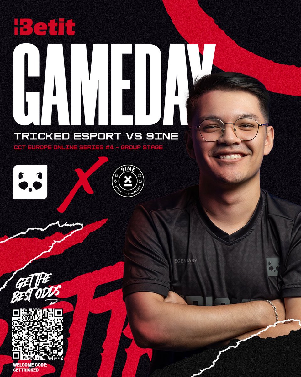 TRICKED ESPORT (@tricked_esport) on Twitter photo Playing vs. <a href="/9INEGG/">9INE Pusulabet</a> in <a href="/CCT_CS/">Champion of Champions Tour CS2</a> swiss round 2 at 16.00! Let's get it 🦝❤️🙌🏼
#GetTricked #Betitdk Playing vs. <a href="/9INEGG/">9INE Pusulabet</a> in <a href="/CCT_CS/">Champion of Champions Tour CS2</a> swiss round 2 at 16.00! Let's get it 🦝❤️🙌🏼
#GetTricked #Betitdk