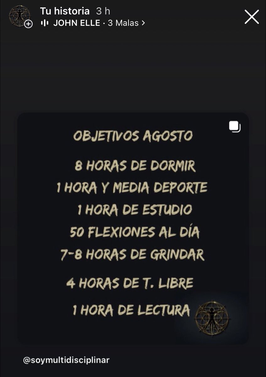 etddzen's tweet photo. Objetivos Agosto. https://t.co/GK0PNRApUc