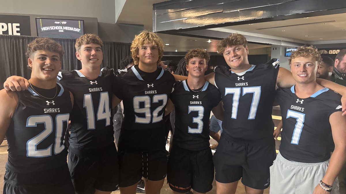 Justin Barney (@justinbarneytv) on Twitter photo From <a href="/PVSharksFB/">Ponte Vedra Football</a> at HSFB media day, Talan Babin, Jack Berquist, Reece Beck, Davitt Doherty, Brody McLeod and Cole Rosendahl. From <a href="/PVSharksFB/">Ponte Vedra Football</a> at HSFB media day, Talan Babin, Jack Berquist, Reece Beck, Davitt Doherty, Brody McLeod and Cole Rosendahl.