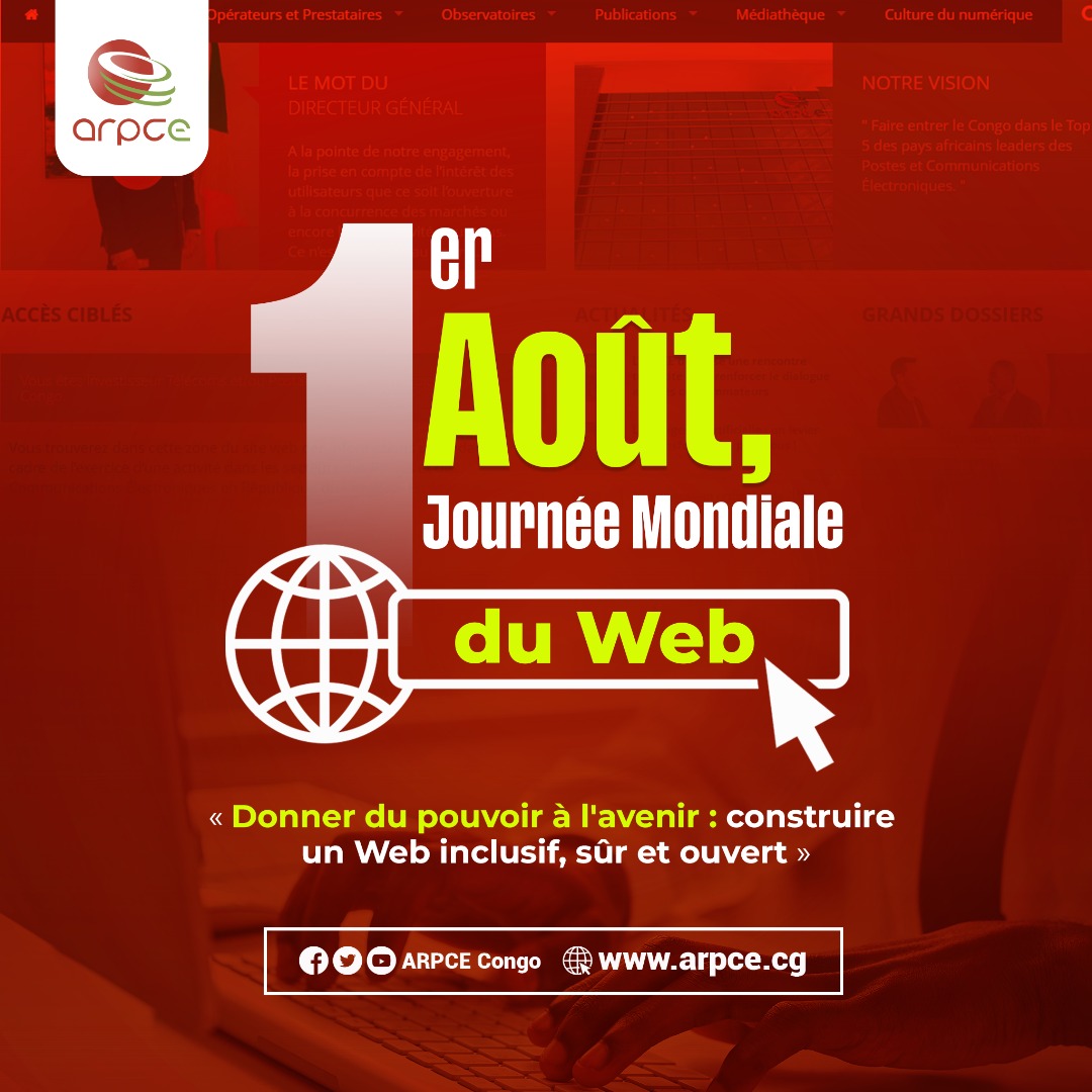 ARPCECongo's tweet image. En cette journée mondiale du web, l’ARPCE réaffirme son engagement à promouvoir un écosystème numérique fiable, accessible et sécurisé pour tous les citoyens.

#ARPCECongo #Web #Numérique